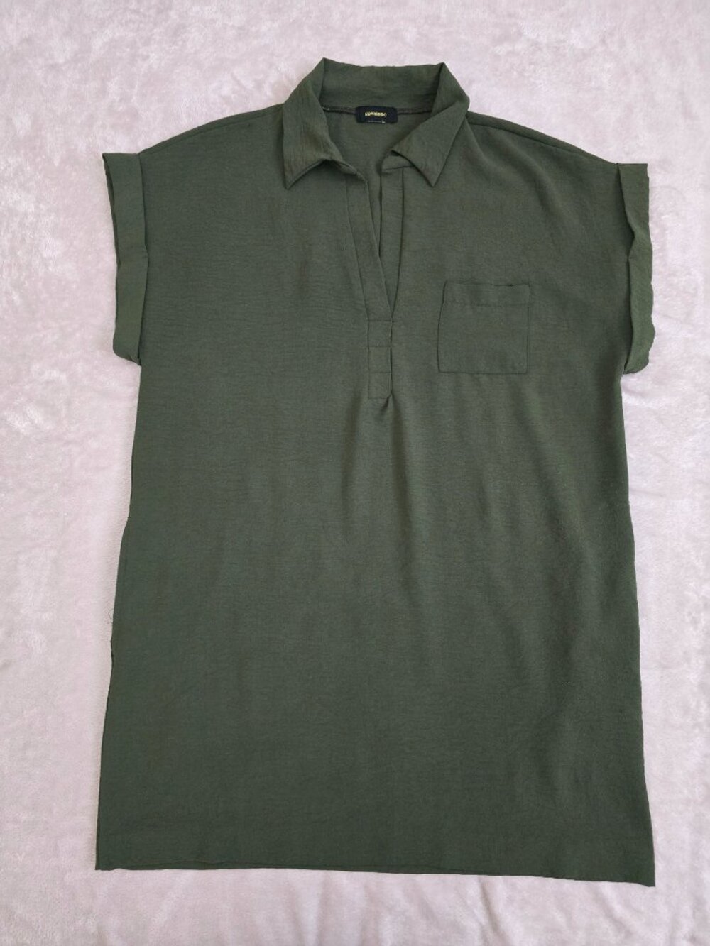 ESPRESSO Womans Green Dress with Pockets, M/L